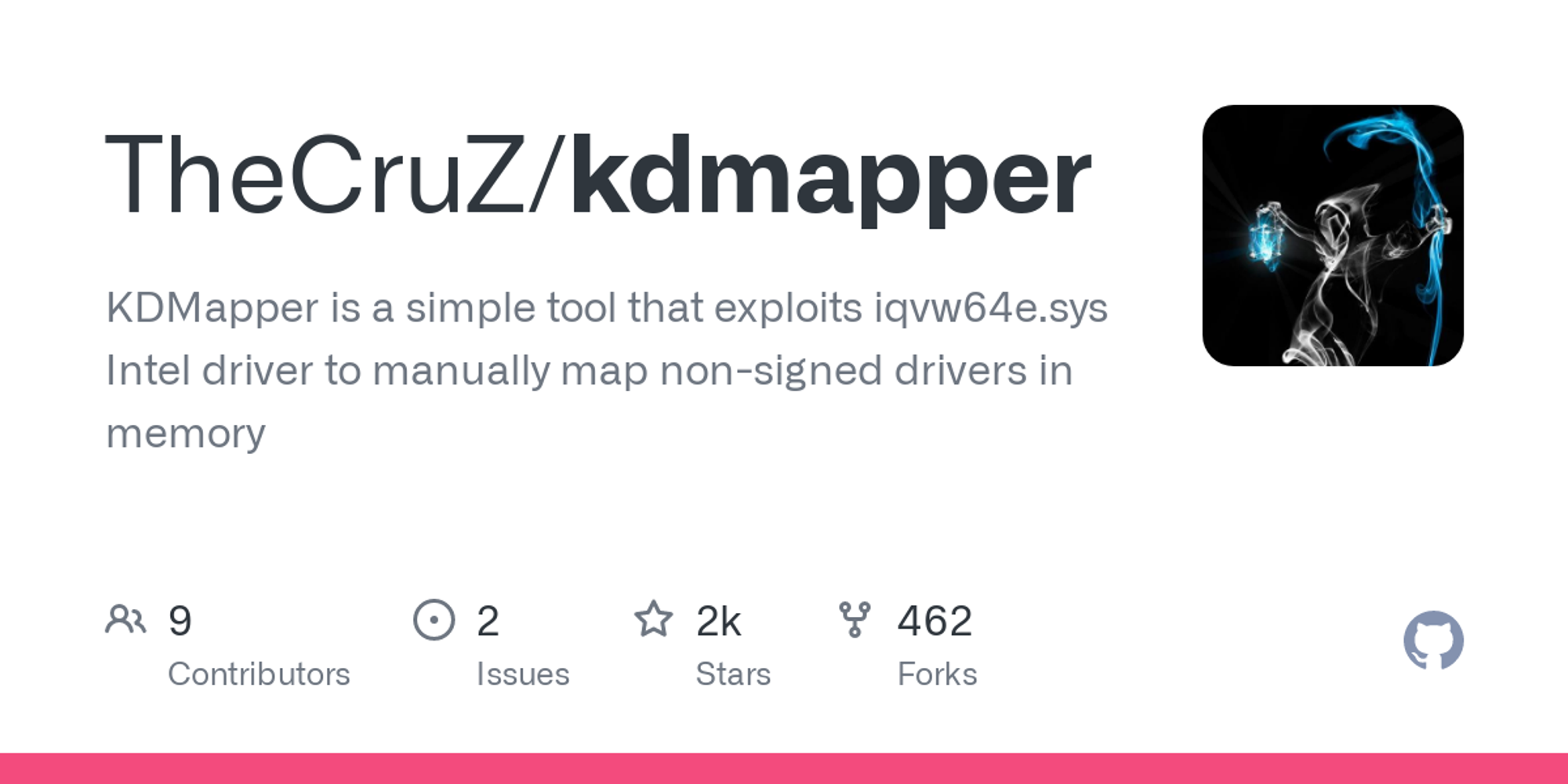 GitHub - TheCruZ/kdmapper: KDMapper is a simple tool that exploits iqvw64e.sys Intel driver to manually map non-signed drivers in memory