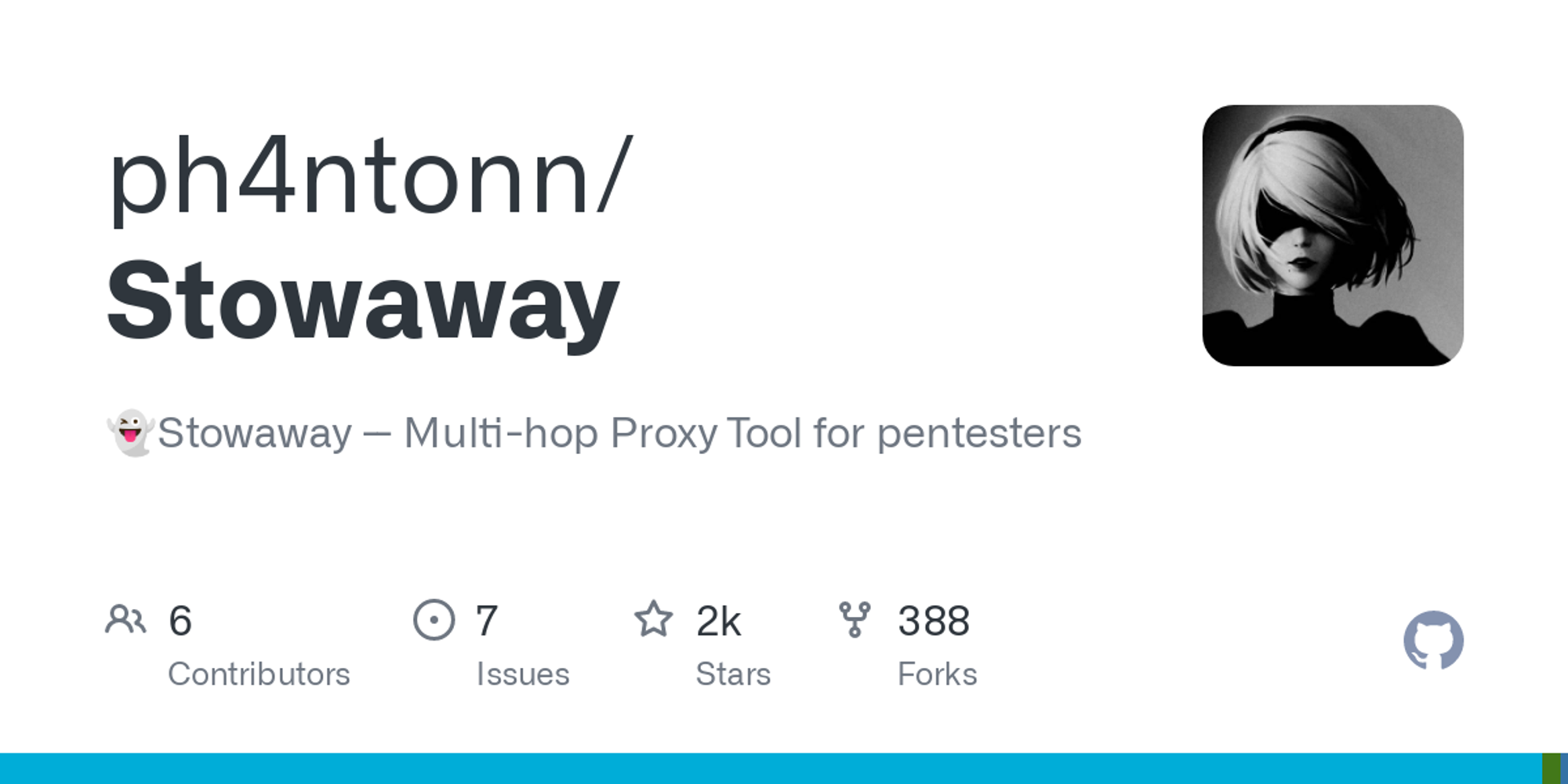 GitHub - ph4ntonn/Stowaway: 👻Stowaway -- Multi-hop Proxy Tool for pentesters